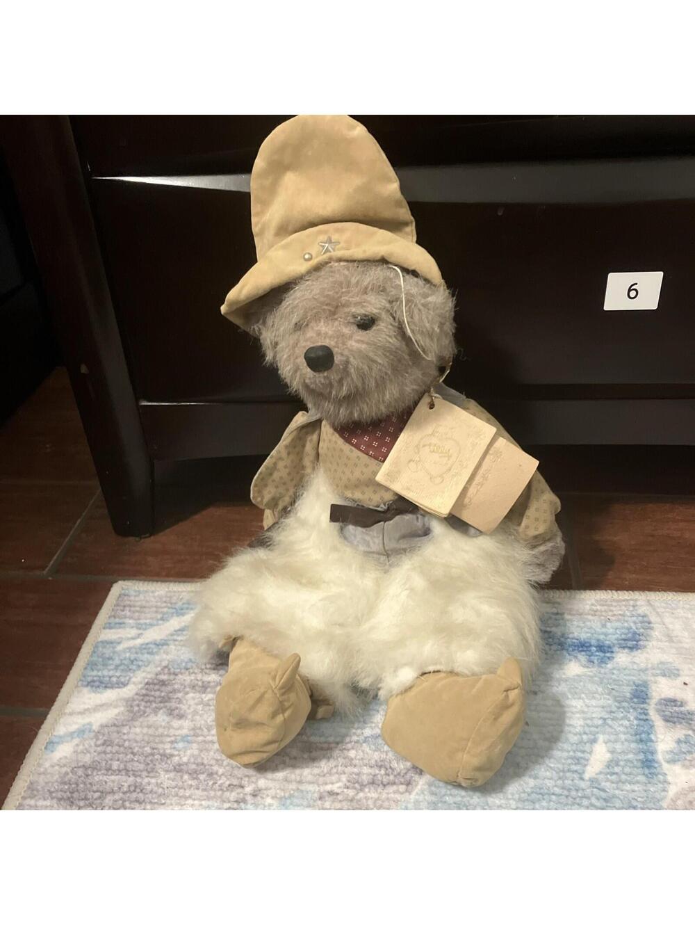 VTG Tilly Collectible 18” Tall 1987 Sheriff Bear With COA 12/300 Willy Hiccup
